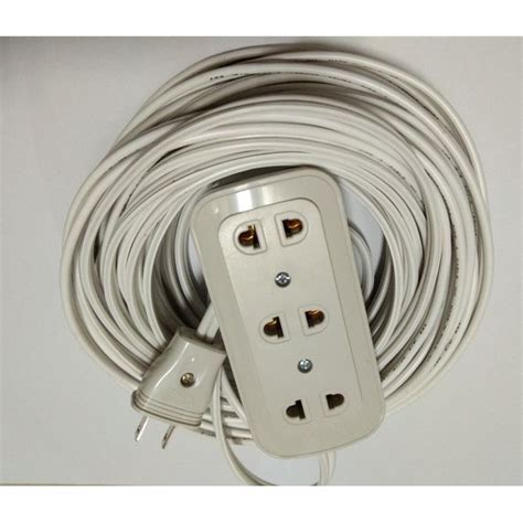 Meters Heavy Duty Extension Cord Wire Three Gang Flat Cord