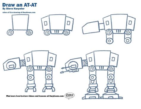 How To Draw An At At See The Video Tutorial At Star