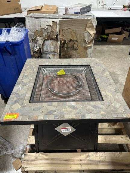 Crossridge 50 000 BTU Antique Bronze Gas Fire Pit Table See