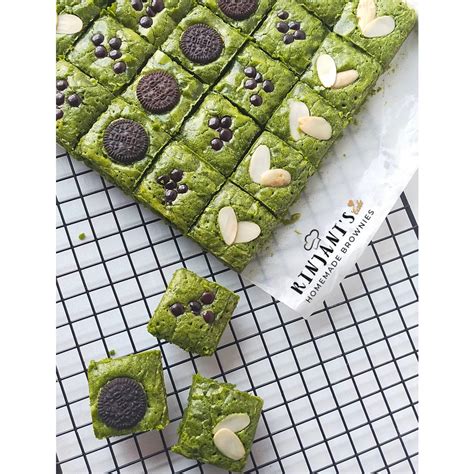 Jual Brownies Premium Matcha Brownies Fudgy Panggang Sekat Green Tea