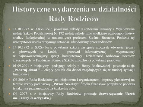 Rada Rodzic W Szko Y Podstawowej Nr Im Prof Ppt Pobierz