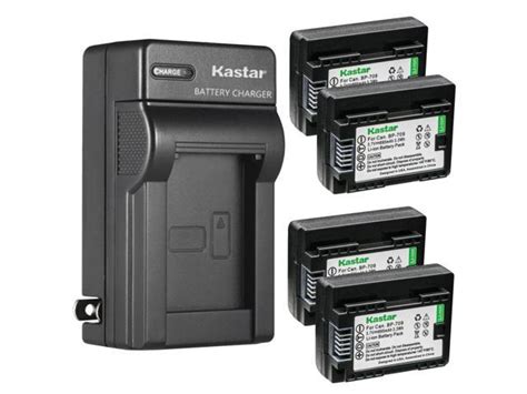 Kastar 4 Pack BP 709 Battery And AC Wall Charger Replacement For Canon