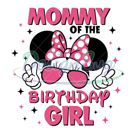 Happy Minnie Mouse Mommy Of The Birthday Girl Svg Designsvg