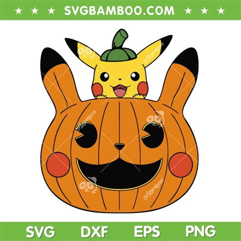 Pikachu PumpKin Halloween SVG PNG