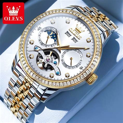 Olevs Watch For Men Machine Original Top Luxury Mens Fully