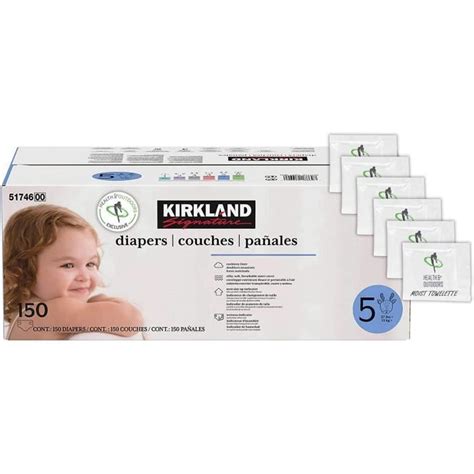 Kirkland Signature Lot De 150 Couches Taille 5 122 Kg Lingettes