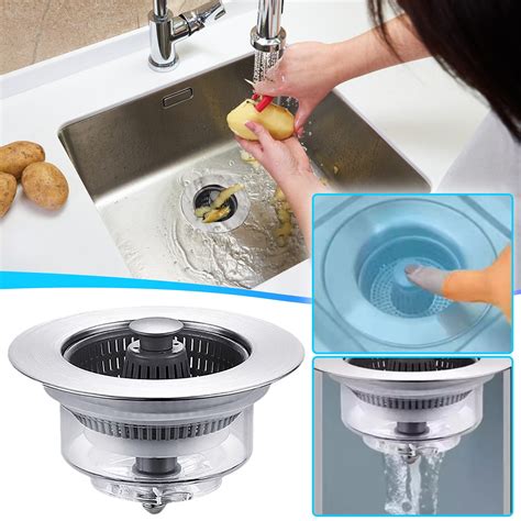 Deeceymbur Transparent Sink Drain Pop-Up Core - Leak-Proof Water Filter