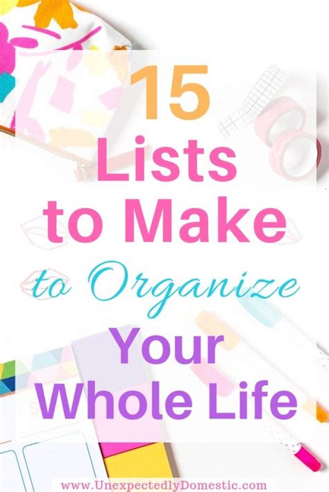 How To Organize Your Life With A Notebook Lists To Make To Stay On