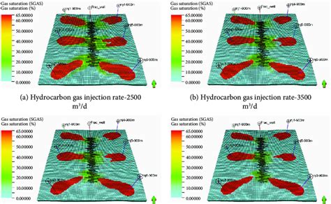 Gas Saturation Distribution After Gas Flooding Under Different Gas