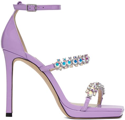 Purple Bing 100 Heeled Sandals By Jimmy Choo On Sale