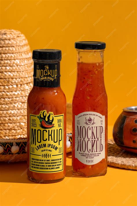 Premium Psd Delicious Mexican Chili Packaging Mockup