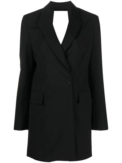 Msgm Double Breasted Blazer Dress Editorialist