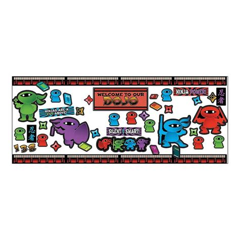 Learning Ninja Bulletin Board Set Bulletin Board Sets Bulletin Boards Preschool Bulletin Boards