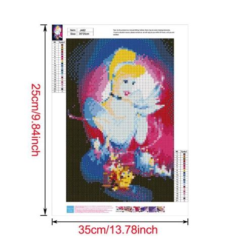 YEESAM ART Peinture De Diamant 5D Cendrillon Disney DIY Diamond