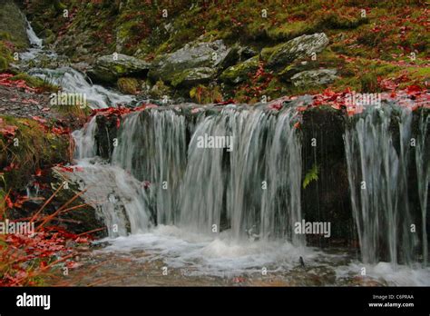 Waterfall In The Elan Valley Wales Uk Stock Photo Alamy