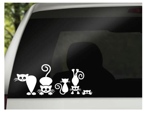 Family Car Decals Family Car Stickers Silly Cat Family Car - Etsy