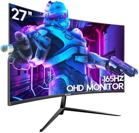 Gawfolk Monitor 27 Curvo Pollici Gaming 2K 144HZ 165HZ Schermo PC QHD