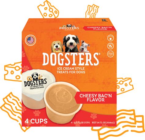 Cheesy Bacn Flavor Dogsters Ice Cream Style Treats For Dogs