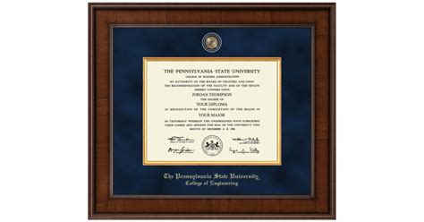 Psu College Of Engineering Diploma Frames Church Hill Classics