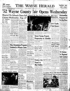 Fillable Online Newspapers Cityofwayne R 1 Fax Email Print PdfFiller