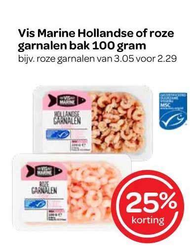 Vis Marine Hollandse Of Roze Garnalen Bak Gram Korting