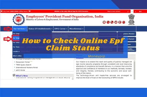 Epf Claim Status How To Check Online Epf Claim Status Moneypip