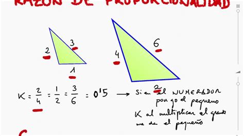 Matemáticas geometría Semejanza razón de semejanza y triángulos en