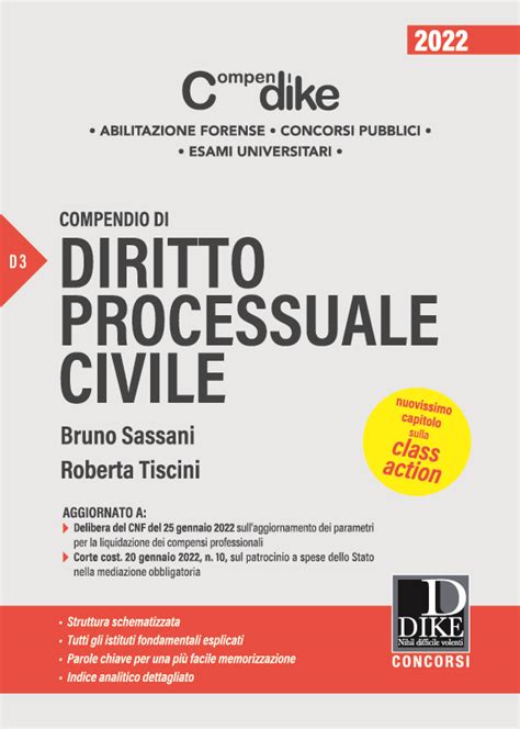 D Compendio Di Diritto Processuale Civile Dike Giuridica