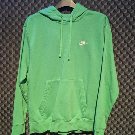 Green Nike Hoodie - Depop