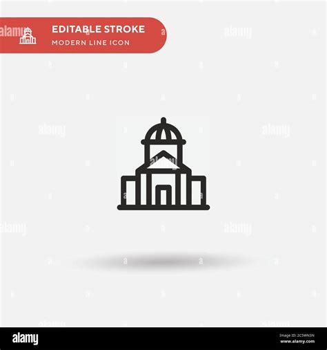 Town Hall Simple Vector Icon Illustration Symbol Design Template For