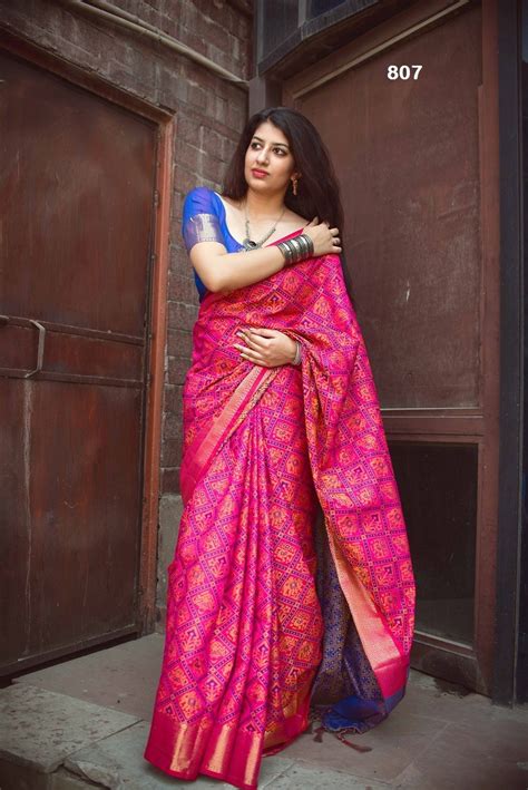 Banarasi Silk Weaving Patola Saree With Heavy Rich Pallu And Blouse