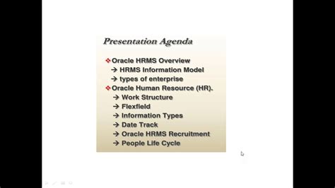 Oracle Ebs R Hrms Training St Session Youtube