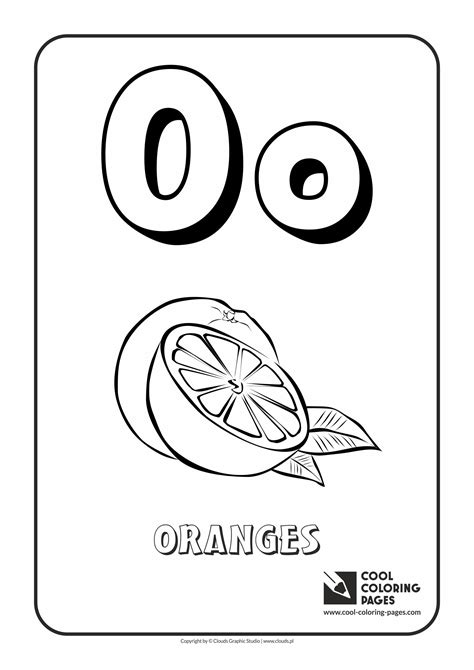 Alphabet O Coloring Pages