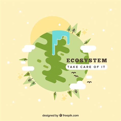 Free Vector | Ecosystem conservation composition with flat design