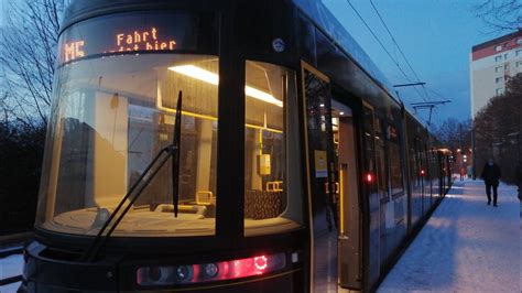 Straßenbahn Berlin Mitfahrt von Clara Jaschke Straße bis Zingster Str