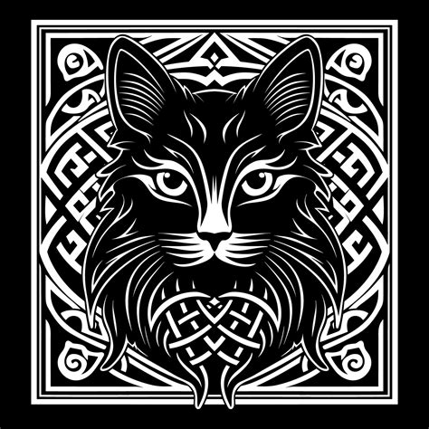 Celtic cat knot 25947046 Vector Art at Vecteezy