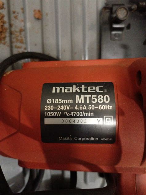 Circular Saw Maktec Mt By Makita F Clamps In Box Furniture