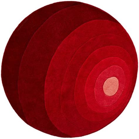 Verpan Luna Rug Teppich Rot Ø 120 Cm Verner Panton