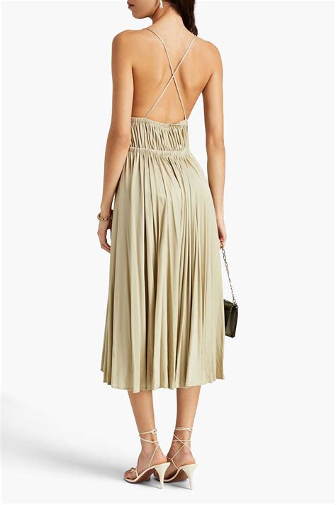 Valentino Garavani Cutout Silk Jersey Midi Dress The Outnet