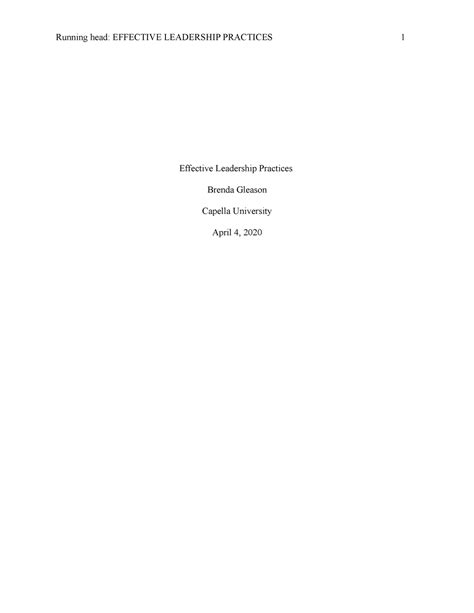 BUS FP3012 Gleason Brenda Assessment 5 2 Effective Leadership