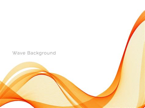 Premium Vector Abstract Orange Waves Vector Illustration Wave