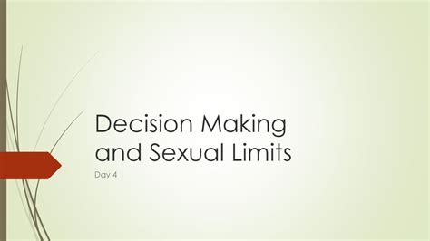 Decision Making And Sexual Limits Ppt Download