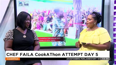 Chef Faila Cook A Thon Attempt Day 5 Adom TV 5 1 24 Video Dailymotion