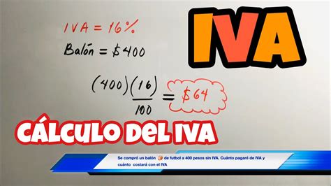 Cómo Calcular El Iva Sobre Un Precio Bien Fácil Youtube