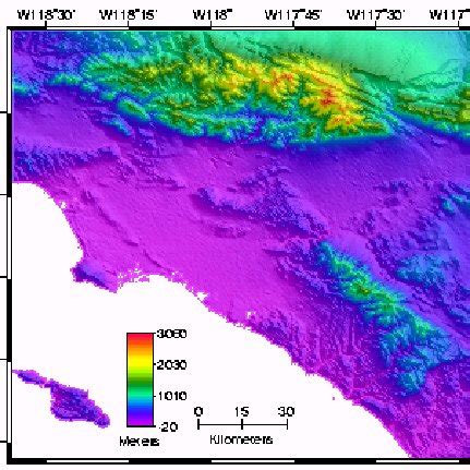 Hill Shaded Topographic Map Of The Area Of Interest Produced From Srtm