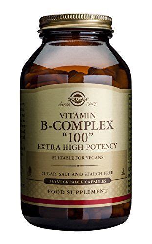 Solgar B Complex 100 250 Vegetable Capsules Heart Health Nervous System Support