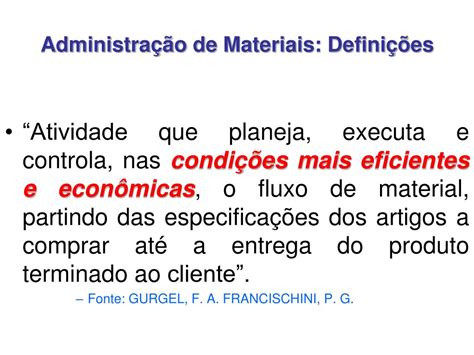 PPT Administração de Materiais e Recursos Patrimoniais PowerPoint