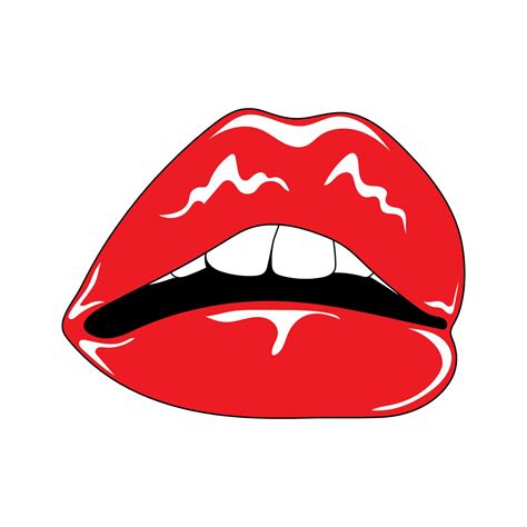 Sexy Female Lips With Red Lipstick 22536956 Vector Art At Vecteezy