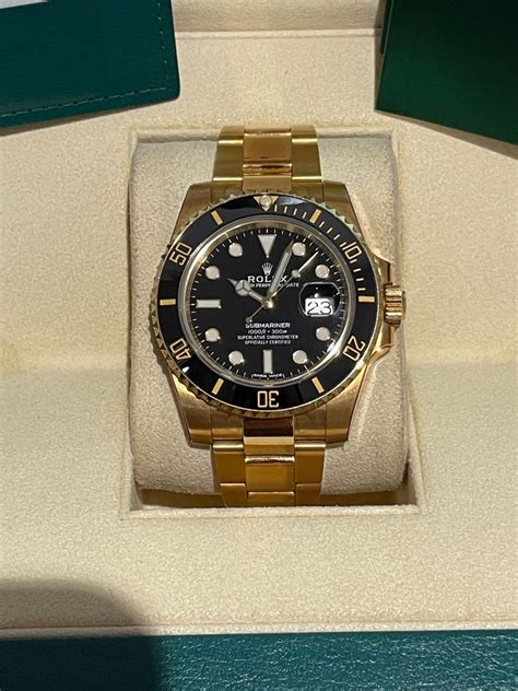 Rolex Submariner Full Gold Ln Black Dial Luxury Watches On