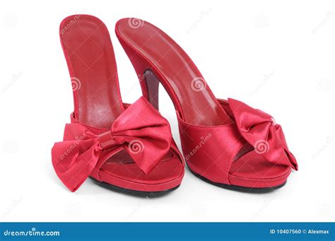 Red High Heel Slippers Stock Photo Image Of Object Background 10407560